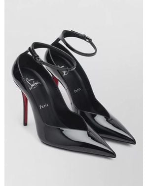 Christian Louboutin Patent Finish Pointed Toe Court Shoes Silhouette - Black