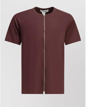 Comme des Garçons Zip Detail Crew Neck Short Sleeve Shirt - Red