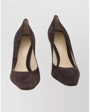 The Row Suede Pumps Carla 80 Heel Height 8 Cm - Natural