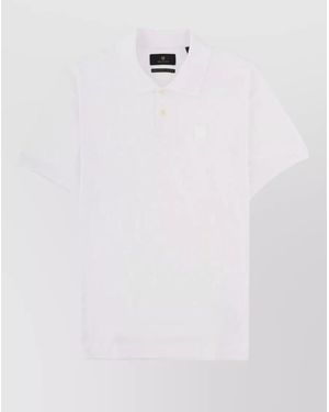 Belstaff Polo Shirt Steel Logo Patch Detail - White