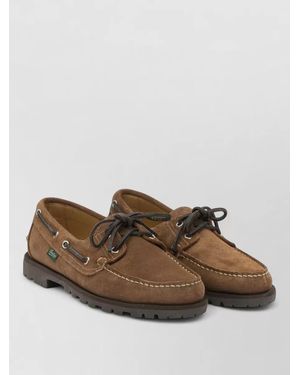 Paraboot Malo Lace Up Loafers Metal Eyelets - Brown