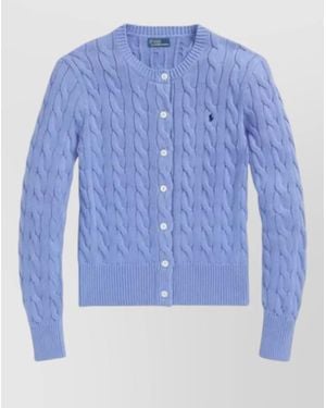 Ralph Lauren Cotton Long Sleeve Cardigan - Blue