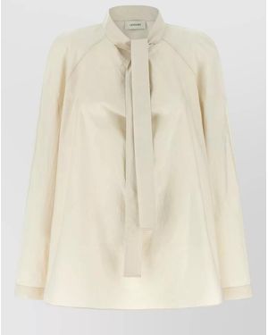 Lemaire Silk Ascot Collar Blouse - Natural