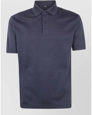 Herno Short-Sleeve Polo Shirt - Blue