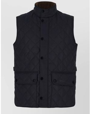 Barbour Polyester Padded Sleeveless Jacket High Collar - Blue