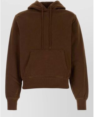 Entire studios Cotton Hooded Sweatshirt Kangaroo Pocket - Brown