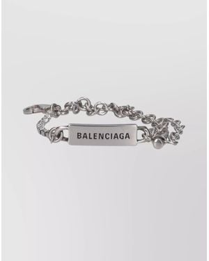 Balenciaga Adjustable Length Chain Link Bracelet - Metallic