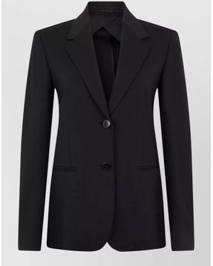 Max Mara Tailored Blazer Notched Lapels Back Vent - Black