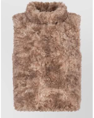Niccolò Pasqualetti Faux Astrakhan Vest Top - Brown