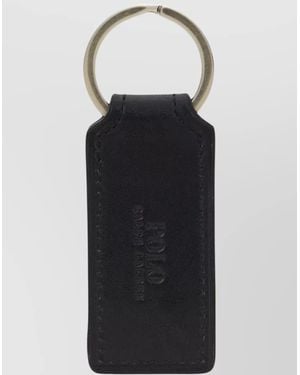 Ralph Lauren Logo Key Ring Metal Rectangle - Black