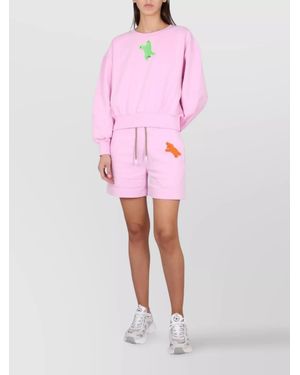 Canada Goose Cotton Elastic-Waist Short Shorts - Pink