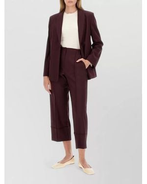 Alysi Regular Fit Jacket Front Pockets Lapels - Red