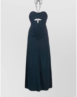 Self-Portrait Viscose Maxi Dress - Blue