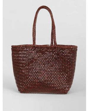 Dragon Diffusion Grace Small Diagonal Basket Beach Bag - Red