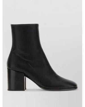 Dries Van Noten Leather Ankle Boots - Black