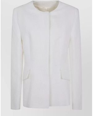 TOTEME Jacquard Cotton Suit Jacket - White