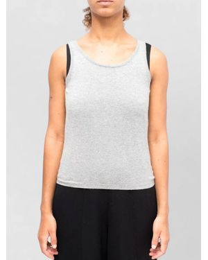 LA ROSE Cashmere Tank Top - Blue