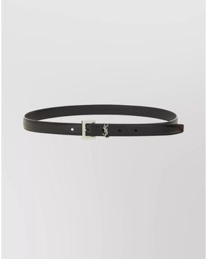 Saint Laurent Calf Leather Slim Belt - Multicolour