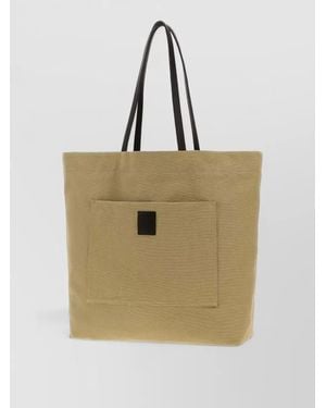 The Row Tori Canvas Tote Bag Dual Handles - Natural