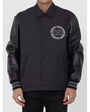 Valentino Garavani Nylon Bomber Jacket - Black