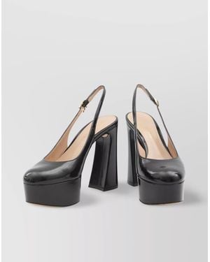 Gianvito Rossi Bessie Slingback Leather Pumps - Black