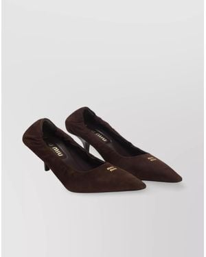 Miu Miu Lamb Leather Pointed Toe Stiletto Pumps - Multicolor