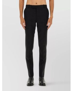 McQueen Wool Tailored Trousers - Blue