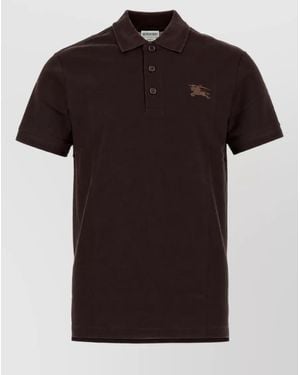 Burberry Cotton Piqué Polo Shirt - Black