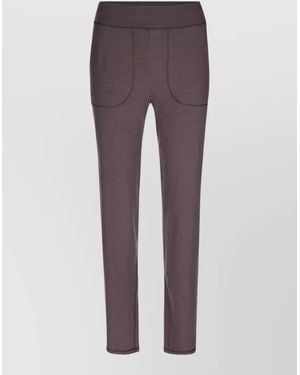 CALIDA Trousers Elastic Waistband Seam Detailing Pockets - Purple