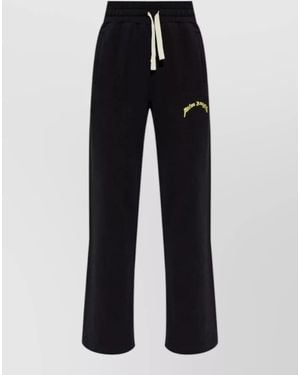 Palm Angels Curved Logo Joggers Side Pockets - Black