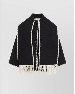 TOTEME Wool Cape Jacket - Blue