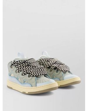 Lanvin Leather Low-Top Trainers - Metallic