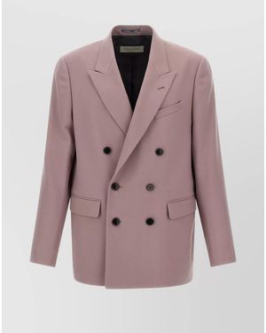 Dries Van Noten Wool Blazer - Pink
