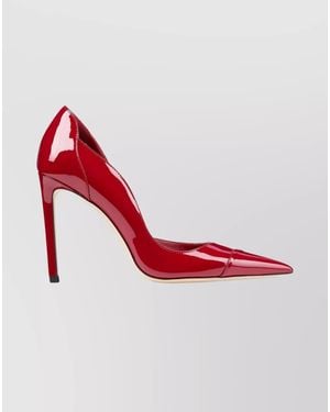 Jimmy Choo Patent Leather Pointed-Toe Court Shoes - Red