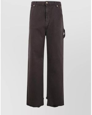 DARKPARK Denim Loose-Fit Wide-Leg Trousers - Grey