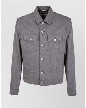 Jacob Cohen Virgin Wool Trucker Jacket - Gray