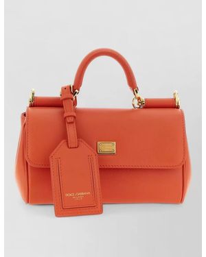 Dolce & Gabbana My Sicily Mini Shoulder Bag Top Handle - Orange