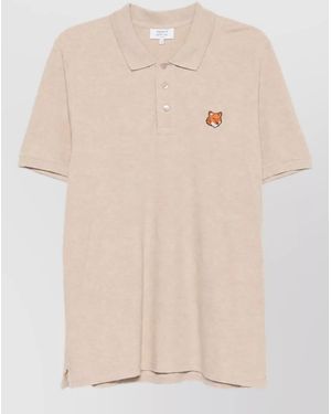 Maison Kitsuné Cotton Polo Shirt - Natural