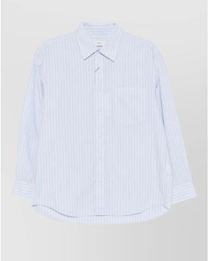 DUNST Cotton Shirt Long Sleeves Chest Pocket - White