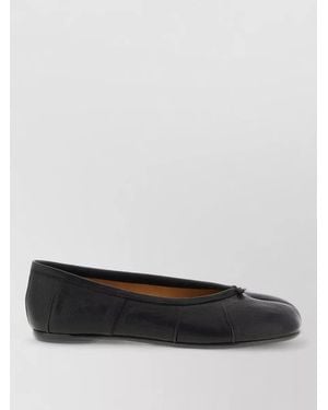Maison Margiela Tabi Ballerina Flats Textured Split Toe - White