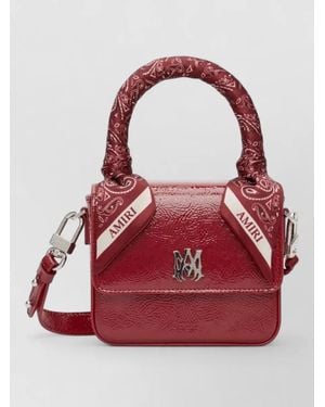 Amiri Nano Top Handle Bag Bandana Strap - Red