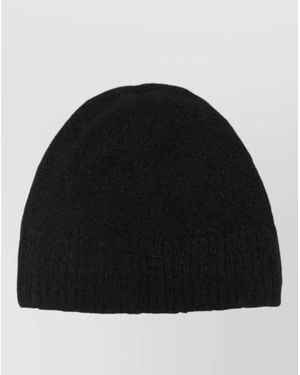 Dries Van Noten Ribbed Alpaca Wool Beanie - Black