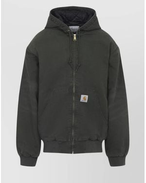 Carhartt Active Hooded Jacket Front Pockets - Black