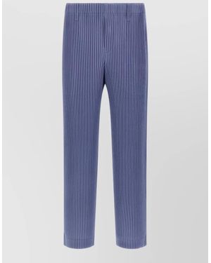 Homme Plissé Issey Miyake Pleated Straight-Leg Trousers - Blue