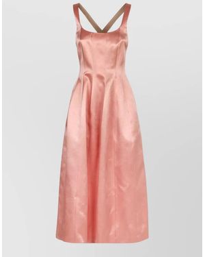 Philosophy Cross-Back Midi Dress - Pink