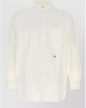 Nanamica Cotton Blend Oversize Shirt Chest Pocket - Natural