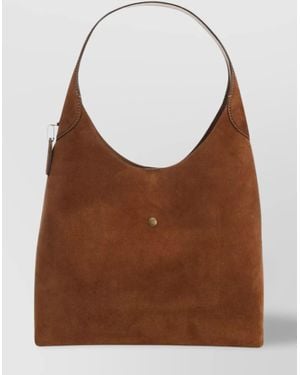 COACH Suede Leather Hobo Bag With Single Handle - Brown