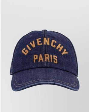 Givenchy Denim Baseball Cap Curved Brim - Blue
