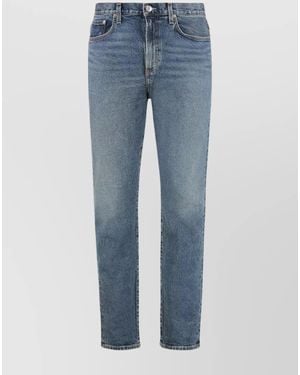 Agolde Straight Leg Denim Trousers With Five Pockets - Blue