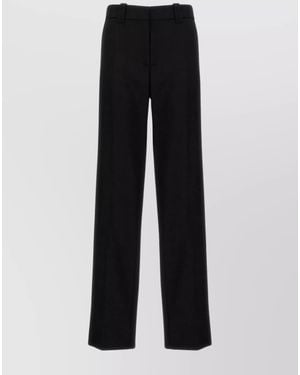 Rabanne Virgin Wool Straight Pants - Black